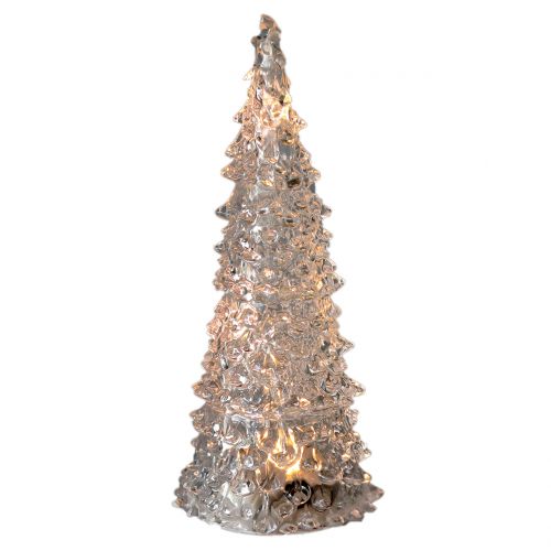 Floristik24 Albero di Natale con luce LED Trasparente Ø6cm H12cm