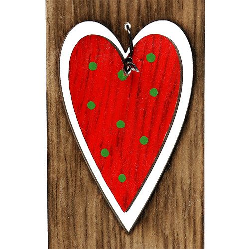 Floristik24 Decorazioni per l&#39;albero di Natale candela in legno marrone 15 cm L28 cm 8 pezzi