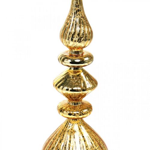 Floristik24 Albero di Natale dorato Decorazione natalizia in vetro Albero di Natale superiore H35cm
