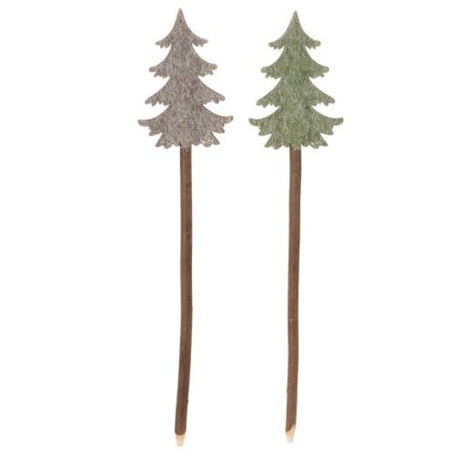 Albero di Natale decorativo su bastoncino per vasi e composizioni alte, 45 cm, 6 pezzi | Floristik24.it