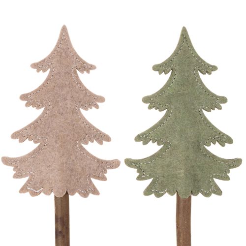 Albero di Natale decorativo su bastoncino per vasi e composizioni alte, 45 cm, 6 pezzi | Floristik24.it