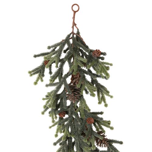 Floristik24 Ghirlanda di abete verde con pigne marroni natalizia 185 cm