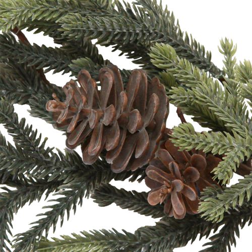 Prodotto Ghirlanda di abete verde con pigne marroni natalizia 185 cm