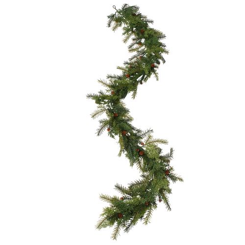 Floristik24 Ghirlanda di abete Thulia con pigne verde marrone 182 cm