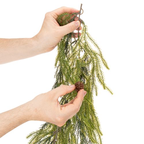 Ghirlanda artificiale di rami di pino con pigne per decorazioni dell'Avvento, 218 cm | Floristik24.it