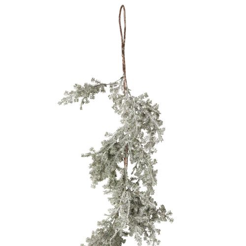 Floristik24 Ghirlanda di abete con pigne decorazione invernale bianco gelo L145cm