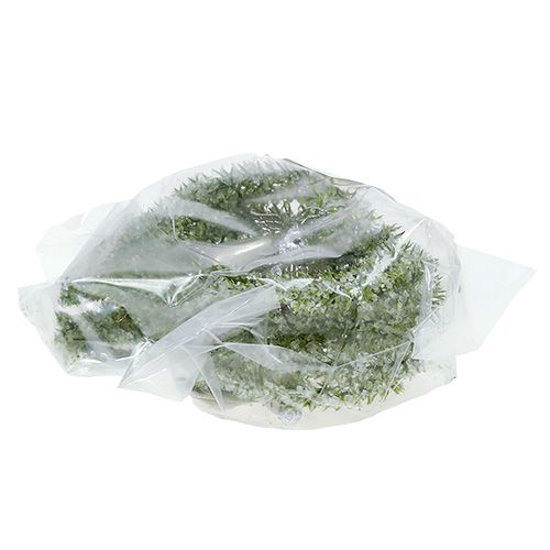 Cuore di pino da appendere con angelo 8 cm verde 6 pezzi