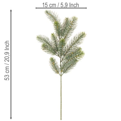 Ramo di abete artificiale, decorazione festiva per finestre, 50 cm, 3 pezzi | Floristik24.it