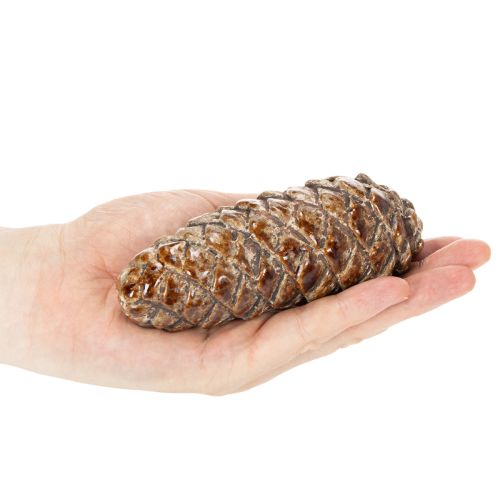 Decorazione a forma di pigna in ceramica, decorazione da tavola, autunnale, 14 cm, 3 pezzi | Floristik24.it