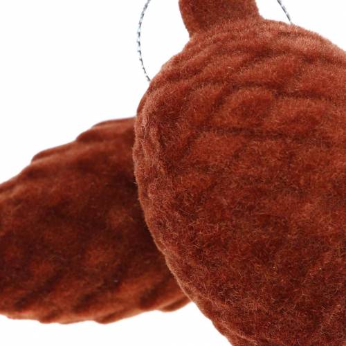 Prodotto Coni decorativi floccati Rooibos 9,5 cm/8 cm 12 pz