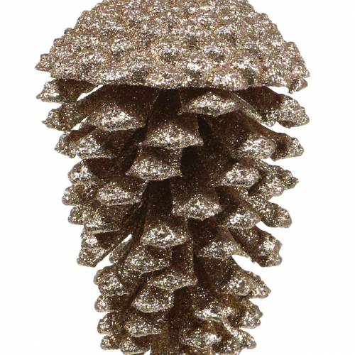 Prodotto Pigne oro, glitter 13 cm 4 pezzi decorazioni per albero di Natale
