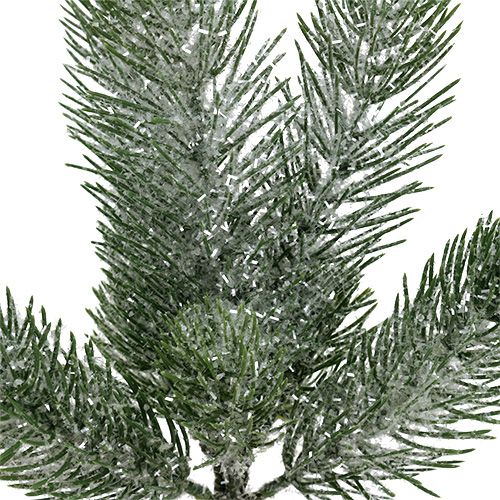Floristik24 Ramo di abete verde ghiacciato 30cm 3pz