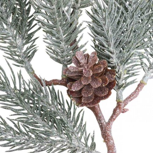 Floristik24 Ramo di abete Ramo di Natale artificiale smerigliato 43 cm