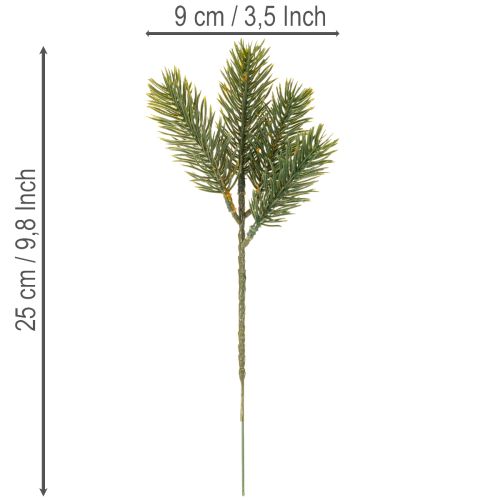 Rami artificiali di abete verde per decorazioni invernali, 25 cm, 24 pezzi | Floristik24.it