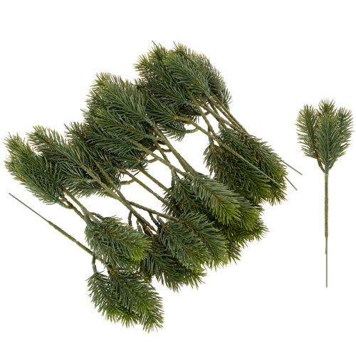 Rami artificiali di abete verde per decorazioni invernali, 25 cm, 24 pezzi | Floristik24.it