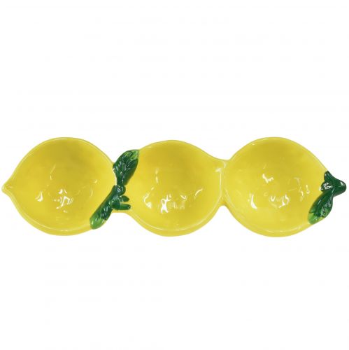 Floristik24 Ciotole per tapas in ceramica decorazione da tavola al limone 28,5 cm H4 cm