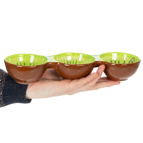 Prodotto Ciotola in ceramica con motivo kiwi, decorazione estiva per servire con stile tapas e snack, 30 cm