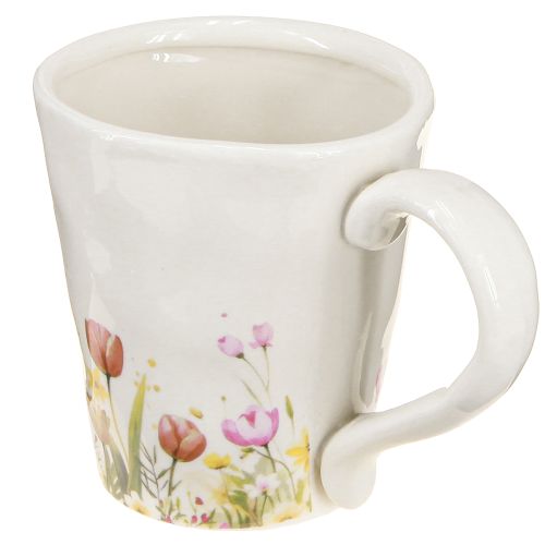 Tazza da caffè con fiori colorati per un inizio di giornata accogliente 10,5 cm