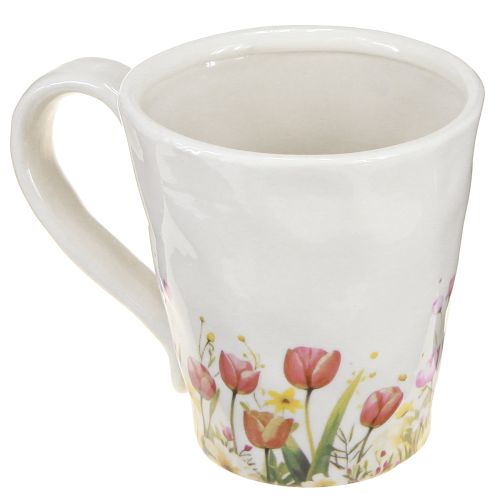 Prodotto Vaso in ceramica con motivo floreale per una nostalgica decorazione primaverile, per gli amanti delle piante, 10,5 cm