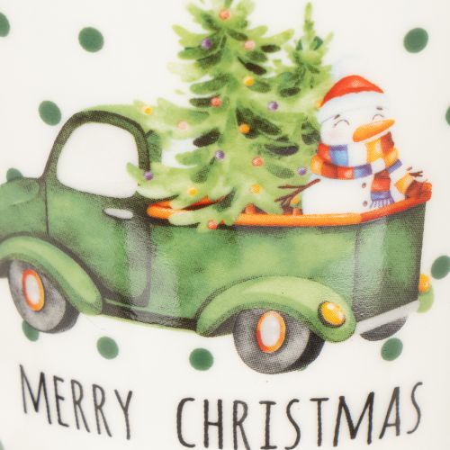 Tazza da caffè Buon Natale, tazza in ceramica con motivo auto natalizia, 10 cm, 2 pezzi | Floristik24.it