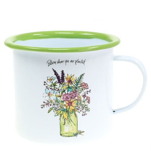 Portavaso decorativo a tazza smaltato Ø11,5 cm H10 cm