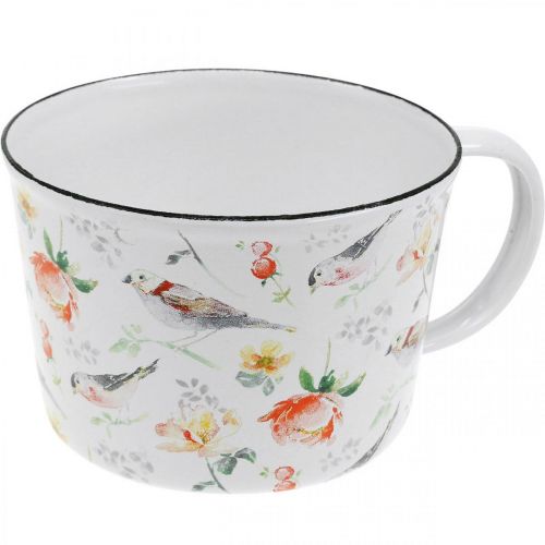 Coppa per piante uccelli / fiori, fioriera, tazza smaltata decorativa, fioriera Ø10cm H7cm