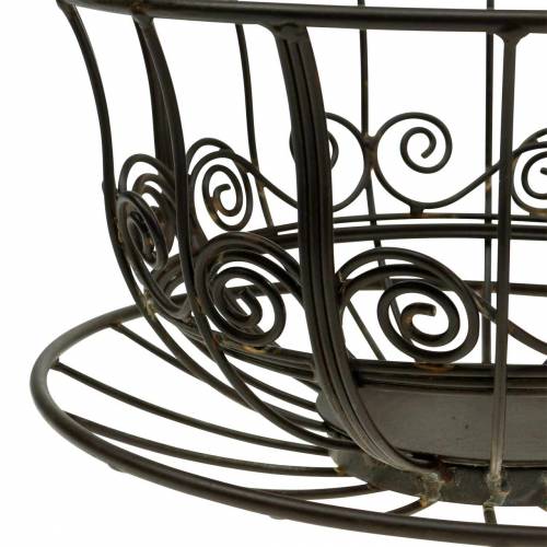 Floristik24 Tazza decorativa marrone scuro Ø23cm H13,8cm