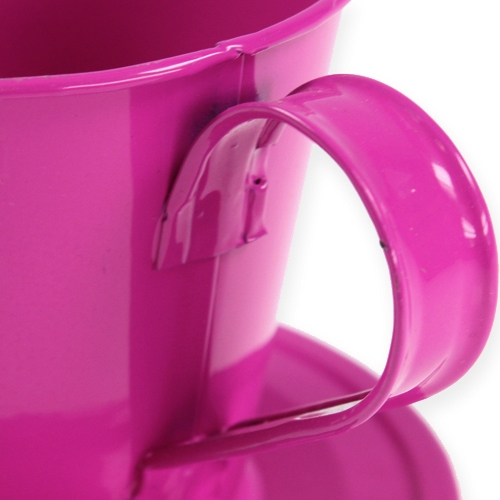 Floristik24 Coppa decorativa con sorta di piatto. Ø12cm H10cm 8 pezzi.