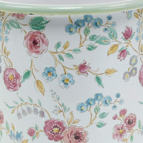 Prodotto Rose porta piante Tazza decorativa smaltata con manico bianco Ø9,5cm