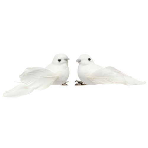 Prodotto Coppia di piccioni con clip decorazione matrimonio piccioni decorativi 10 cm 2 pz