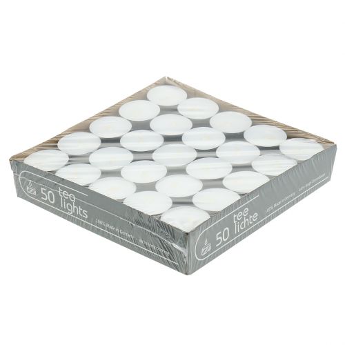 Floristik24 Tealight in alluminio piatto Ø4cm 50 pezzi
