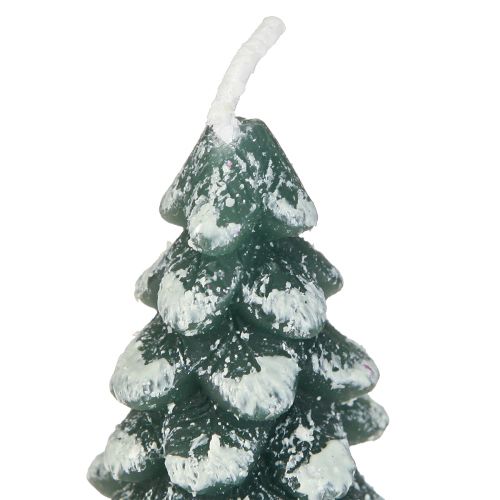 Prodotto Luci da tè Albero di Natale verde innevato 6,5 cm 8 pezzi