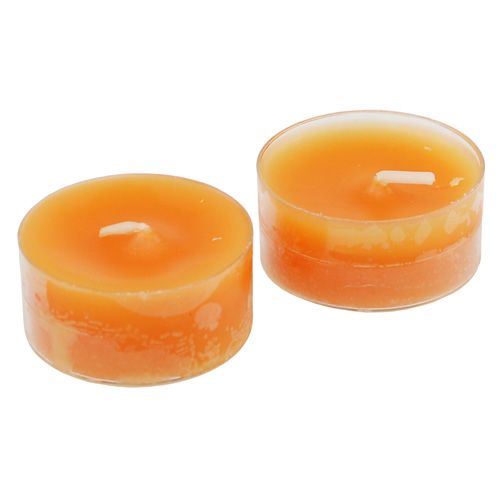 Floristik24 Tea light arancioni 18 pz