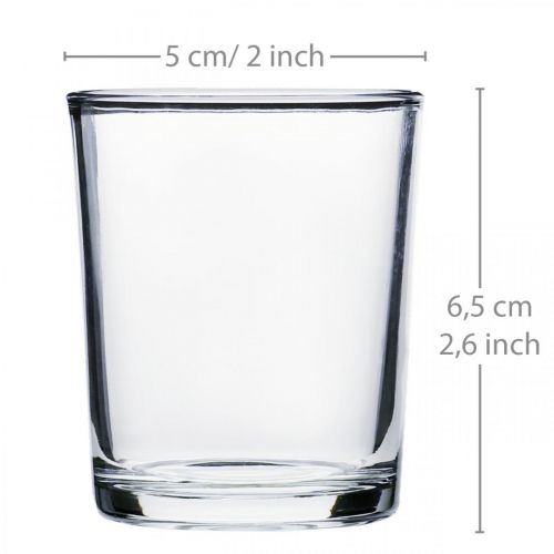 Floristik24 Bicchieri tealight trasparenti Ø5cm H6,5cm 24 pz