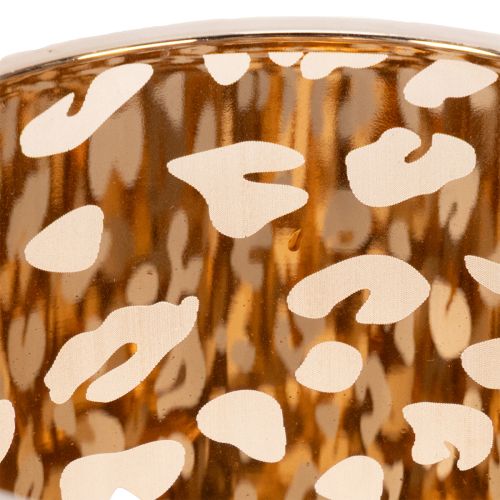 Portacandele in vetro con stampa leopardata, 12 cm | Floristik24.it