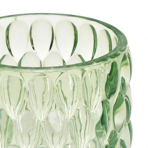 Prodotto Lanterna in vetro verde tealight in vetro colorato Ø9,5 cm A9 cm 2 pezzi