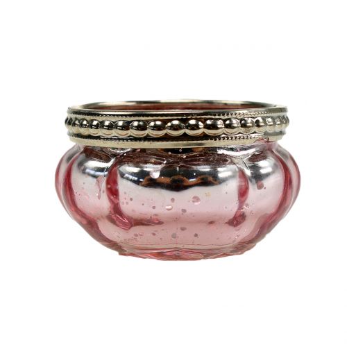 Prodotto Tea light in vetro rosa Ø6cm H3.5cm