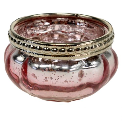 Prodotto Tea light in vetro rosa Ø6cm H3.5cm