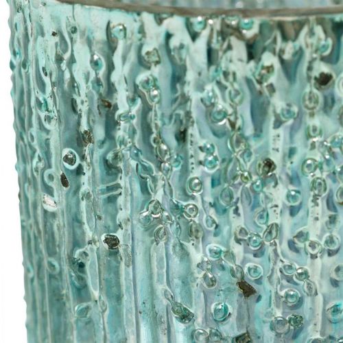 Floristik24 Candela di vetro blu lanterna in vetro candela decorazione 8cm