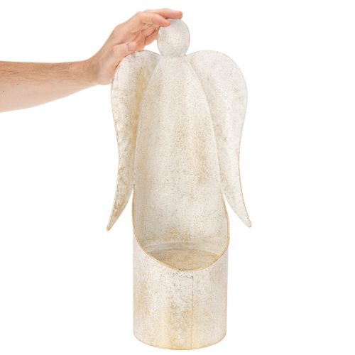 Portacandele a forma di angelo, color oro, per decorazione da tavola, 50 cm | Floristik24.it