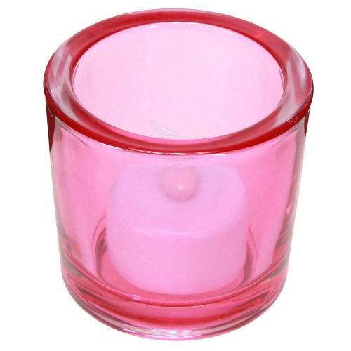 Prodotto Portacandele in vetro lanterne colorate assortite Ø6,5cm H6cm 6pz