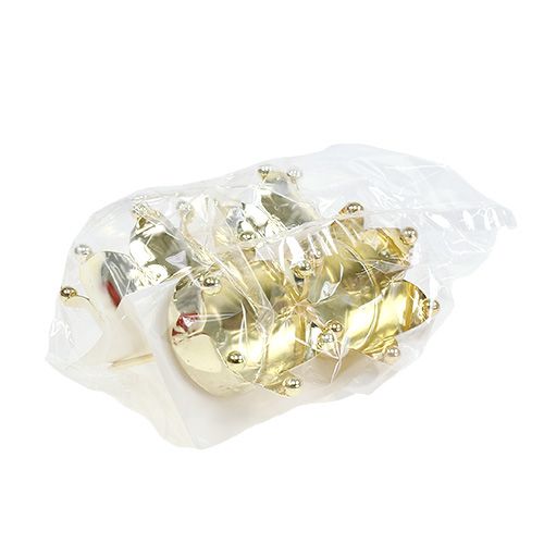 Floristik24 Portacandela corona oro Ø4,8cm 4pz