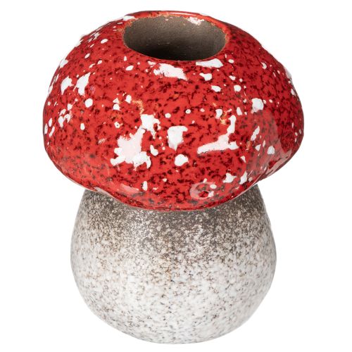 Fungo decorativo, amanita muscaria, portacandele come decorazione da tavola, 9 cm