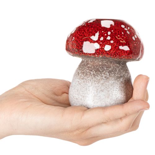 Fungo decorativo, amanita muscaria, portacandele come decorazione da tavola, 9 cm | Floristik24.it
