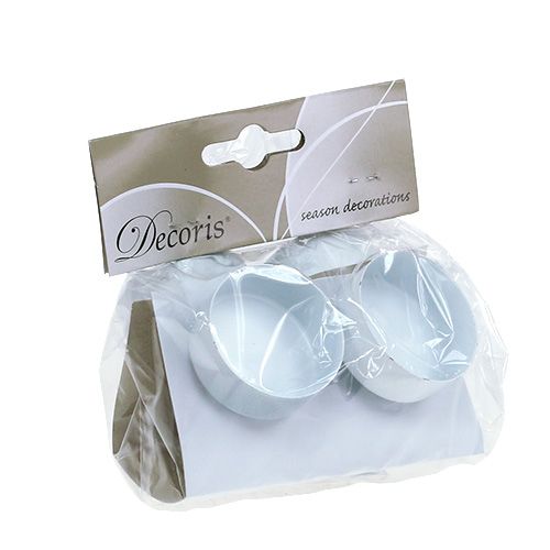 Floristik24 Porta tealight bianco Ø4cm L7cm 4 pezzi