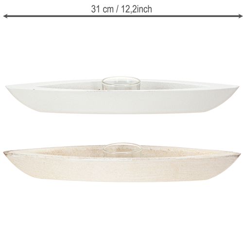 Prodotto Portacandele portacandele marittimo barca in legno assortito 31×6,5cm 2pz