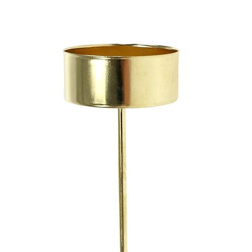 Floristik24 Portacandele da attaccare oro 21cm 8pz