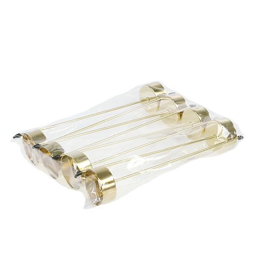 Floristik24 Portacandele da attaccare oro 21cm 8pz