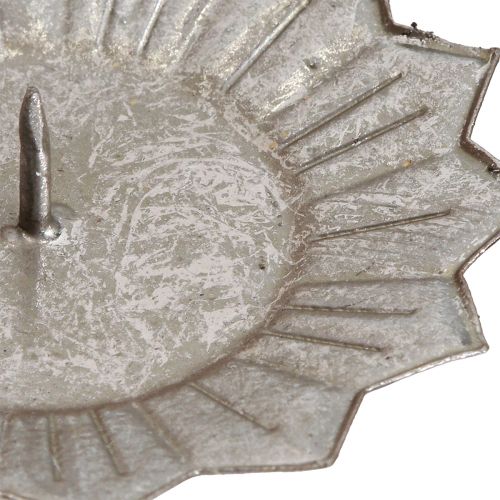 Prodotto Portacandele per l'inserimento di candele a colonna argento Ø11cm 4pz