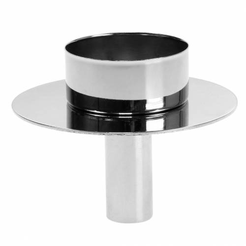 Portacandelina per bottiglie argento Ø7.5cm H6cm